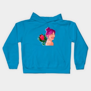 Girl with protea Kids Hoodie